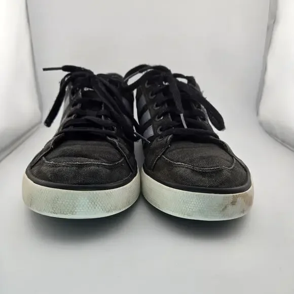 Adidas NEO Mens Size 10 Black Canvas Low Top Sneakers Skate Shoes F38133 11/13 - Picture 3 of 14
